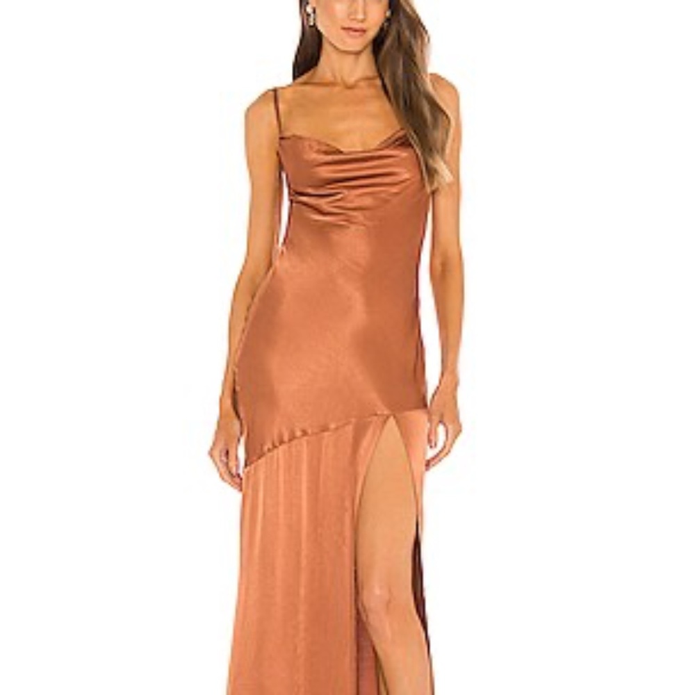 Michael Costello x REVOLVE Cecelia Gown in Dusty Rose